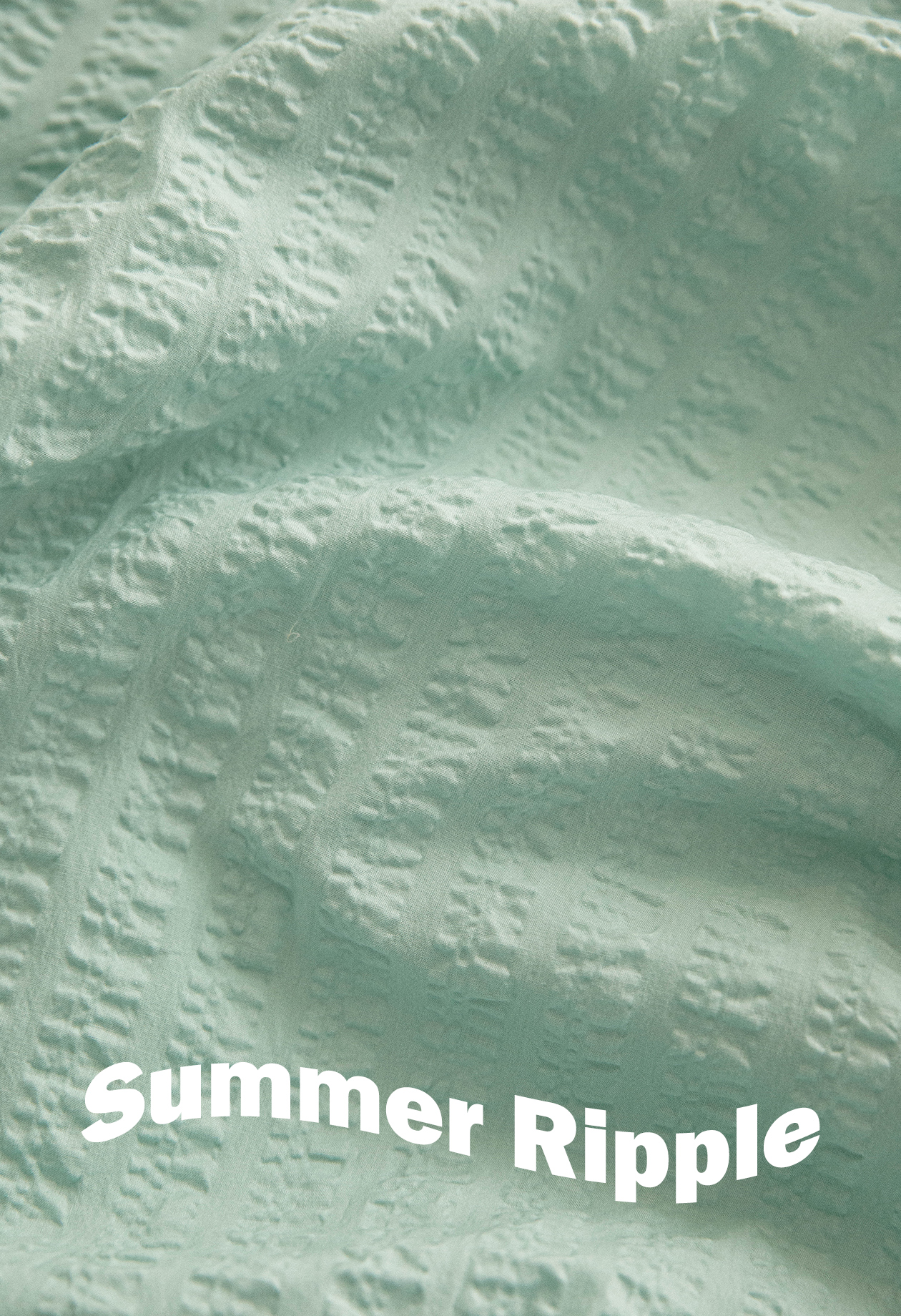 하프 컬러 플레이 여름 침구 |피칸 민트| <br> 70수 면 리플